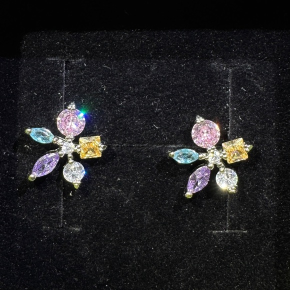 Jewelry - Elegant Multi-Color Gemstone Earrings